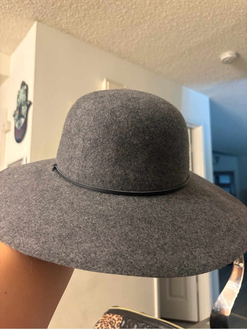 GIGI PIP Wide Brim Wool Felt Hat - Gray